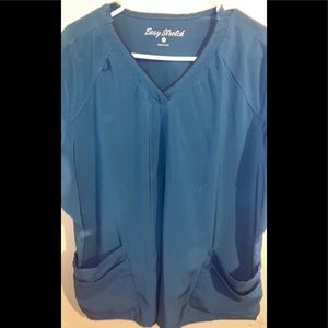 Womens 2x Easy Stretch Scrubs Caribbean Blue